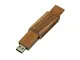 Флешка USB 2.0 на 64 Гб прямоугольной формы с раскладным корпусом, тёмное дерево - фото № 3