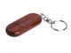 Флешка USB 2.0 на 8 Гб овальной формы и с колпачком с магнитом, тёмное дерево - фото № 1