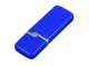 Флешка USB 2.0 на 8 Гб с оригинальным колпачком, синяя - фото № 3