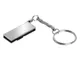 Флешка USB 2.0 на 8 Гб с поворотным механизмом и зеркальным покрытием, серебряная - фото № 1