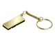 Флешка USB 2.0 на 8 Гб с поворотным механизмом и зеркальным покрытием, золотая - фото № 1