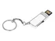 Флешка USB 2.0 на 8 Гб с выдвижным механизмом и мини чипом, белая - фото № 2