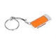 Флешка USB 2.0 на 8 Гб с выдвижным механизмом и мини чипом, оранжевая - фото № 1