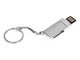 Флешка USB 2.0 на 8 Гб с выдвижным механизмом и мини чипом, серая - фото № 2