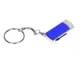 Флешка USB 2.0 на 8 Гб с выдвижным механизмом и мини чипом, синяя - фото № 1