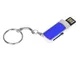 Флешка USB 2.0 на 8 Гб с выдвижным механизмом и мини чипом, синяя - фото № 2