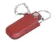 Флешка USB 2.0 на 8 Гб в массивном корпусе с кожаным чехлом, коричневая / серебристая - фото № 1