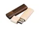Флешка USB 3.0 на 64 Гб эргономичной прямоугольной формы с округленными краями, светлое дерево - фото № 3