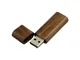 Флешка USB 3.0 на 64 Гб эргономичной прямоугольной формы с округленными краями, тёмно дерево - фото № 2