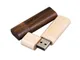 Флешка USB 3.0 на 64 Гб эргономичной прямоугольной формы с округленными краями, тёмно дерево - фото № 3