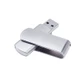 Флешка USB 3.0 на 64 Гб матовая поворотная, серебряная - фото № 1