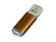 Флешка USB 3.0 на 64 Гб с прозрачным колпачком, коричневая - фото № 1
