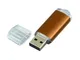 Флешка USB 3.0 на 64 Гб с прозрачным колпачком, коричневая - фото № 2
