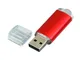Флешка USB 3.0 на 64 Гб с прозрачным колпачком, красная - фото № 2