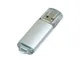 Флешка USB 3.0 на 64 Гб с прозрачным колпачком, серебристая - фото № 1