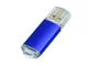Флешка USB 3.0 на 64 Гб с прозрачным колпачком, синяя - фото № 1