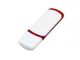 Флешка USB 3.0 на 64 Гб с цветными вставками, белая / красная - фото № 3