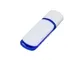 Флешка USB 3.0 на 64 Гб с цветными вставками, белая / синяя - фото № 1