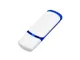 Флешка USB 3.0 на 64 Гб с цветными вставками, белая / синяя - фото № 3