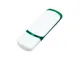 Флешка USB 3.0 на 64 Гб с цветными вставками, белая / зелёная - фото № 3