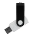 Флешка из переработанного пластика на 16 Гб Twist Eco USB 2.0, белая / черная - фото № 1
