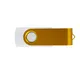 Флешка из переработанного пластика на 16 Гб Twist Eco USB 3.0, белая / золотистая - фото № 2