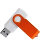 Флешка из переработанного пластика на 32 Гб Twist Eco USB 2.0, белая / оранжевая - фото № 3