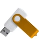 Флешка из переработанного пластика на 32 Гб Twist Eco USB 3.0, белая / золотистая - фото № 3