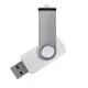 Флешка из переработанного пластика на 4 Гб Twist Eco USB 2.0, белая / серебристая - фото № 1