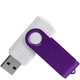 Флешка из переработанного пластика на 64 Гб Twist Eco USB 2.0, белая / фиолетовая - фото № 3