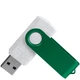 Флешка из переработанного пластика на 64 Гб Twist Eco USB 2.0, белая / зеленая - фото № 3