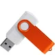 Флешка из переработанного пластика на 8 Гб Twist Eco USB 2.0, белая / оранжевая - фото № 3