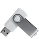Флешка из переработанного пластика на 8 Гб Twist Eco USB 2.0, белая / серебристая - фото № 3