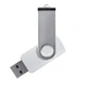 Флешка из переработанного пластика на 8 Гб Twist Eco USB 2.0, белая / серебристая - фото № 1