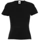 Футболка женская Fruit of the Loom Lady-Fit Crew Neck T 200, черная - фото № 1
