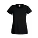 Футболка женская Fruit of the Loom Lady-Fit Valueweight T 165, черная - фото № 1