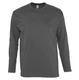 Футболка с длинным рукавом унисекс Sol's Monarch 150, темно-серая - фото № 1
