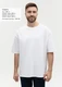 Футболка унисекс оверсайз Stan, 260 гр/м2, белая - фото № 4