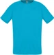 Футболка спортивная из сетки унисекс Sol's Sporty 140, бирюзовая - фото № 1
