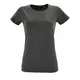 Футболка женская Sol's Regent Fit Women, черный меланж - фото № 1