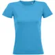 Футболка женская Sol's Regent Fit Women, ярко-бирюзовая - фото № 1