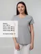 Футболка женская приталенная T-Bolka Stretch Lady, серый меланж - фото № 9