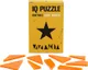 Головоломка IQ Puzzle в виде звезды, стекло, оранжевая - фото № 1