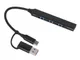 Хаб Evolt Link с коннектором 2 в 1: USB-C и USB-A, черный - фото № 1