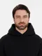 Худи оверсайз унисекс Molti Snuggie, черное - фото № 7