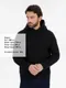 Худи оверсайз унисекс Molti Snuggie, черное - фото № 5