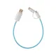 Кабель USB 3 в 1: micro USB / Lightning / Type C, с подсветкой, XD Collection, голубой - фото № 1