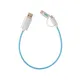 Кабель USB 3 в 1: micro USB / Lightning / Type C, с подсветкой, XD Collection, голубой - фото № 3