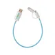 Кабель USB 3 в 1: micro USB / Lightning / Type C, с подсветкой, XD Collection, голубой - фото № 5