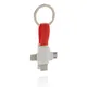 Кабель брелок 3 в 1: micro USB / Lightning / Type C, XD Collection, белый/ красный - фото № 3